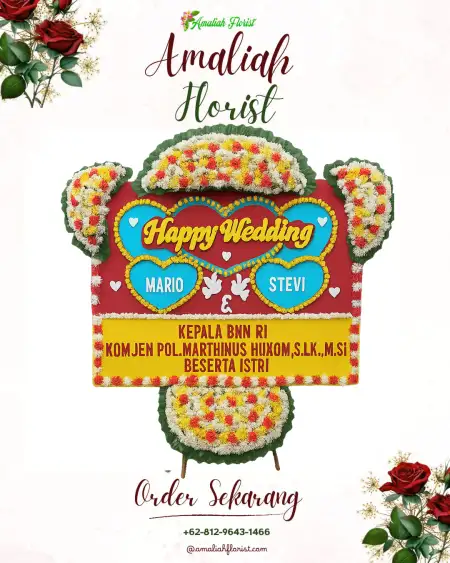 Papan Bunga Pernikahan Temurejo